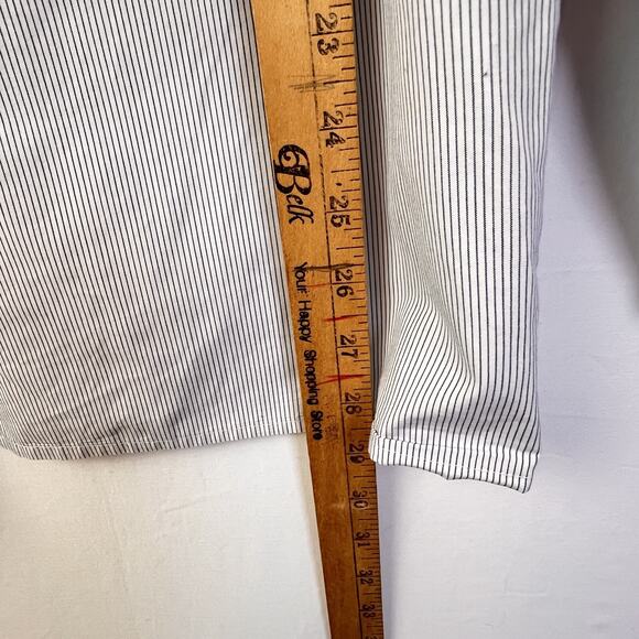 Richard Chai Button Down Shirt Women's XL White Gray Stripe Career Basic Work - Picture 7 of 11